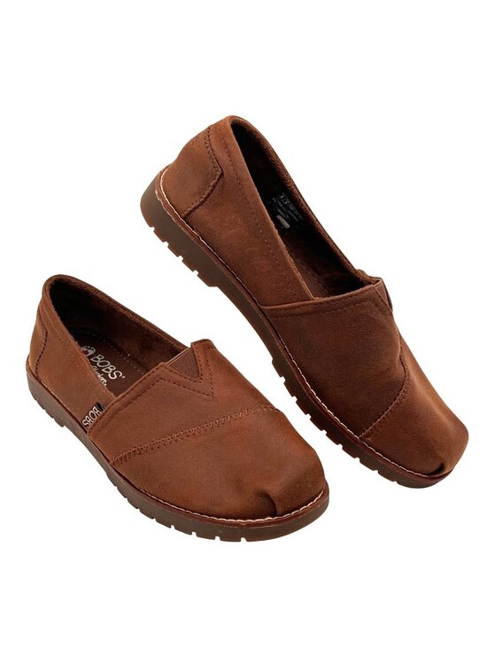 BOBS Shoes - BOBS From Skechers Brown Memory Foam Slip-On Shoes Womens Size 8 With Faux Fur